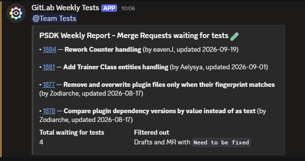 Exemple de message de notification Discord